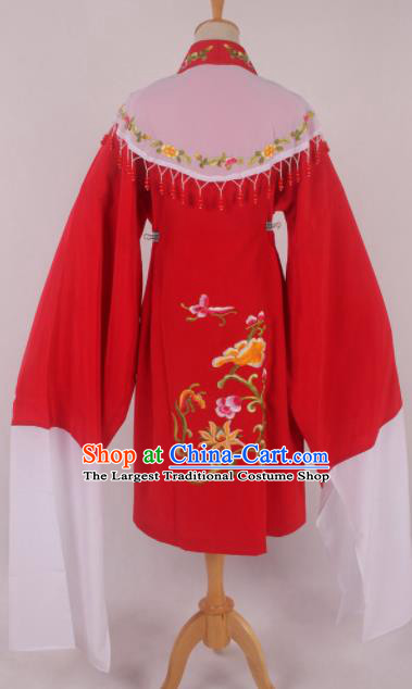 Chinese Traditional Shaoxing Opera Red Cloak Ancient Peking Opera Actress Costume for Women