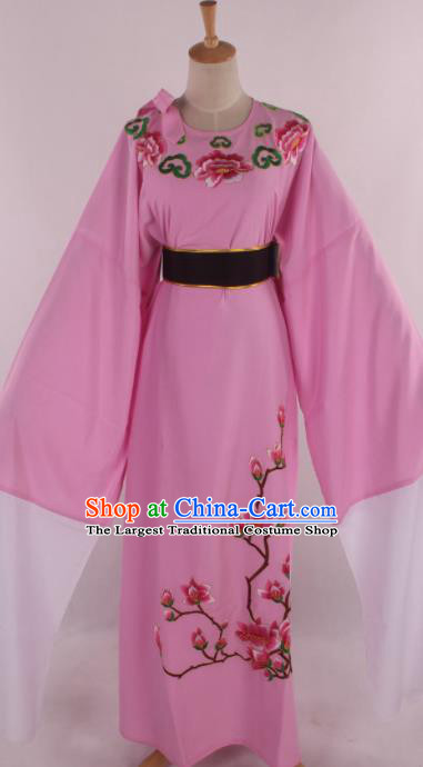Traditional Chinese Shaoxing Opera Gifted Scholar Niche Embroidered Pink Robe Ancient Nobility Childe Costume for Men