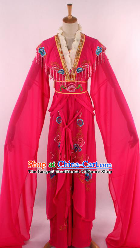 Chinese Traditional Beijing Opera Peri Rosy Dress Ancient Peking Opera Diva Princess Costume for Women