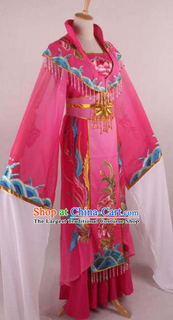 Chinese Beijing Opera Queen Rosy Dress Ancient Traditional Peking Opera Actress Costume for Women