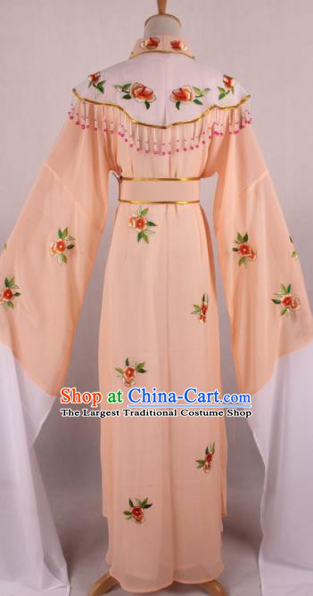 Chinese Beijing Opera Princess Orange Dress Ancient Traditional Peking Opera Actress Costume for Women