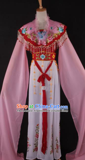 Professional Chinese Beijing Opera Peri Red Dress Ancient Traditional Peking Opera Diva Costume for Women