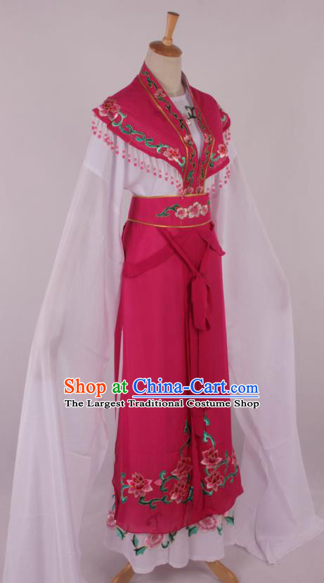 Chinese Traditional Beijing Opera Actress Princess Rosy Dress Ancient Peking Opera Diva Costume for Women