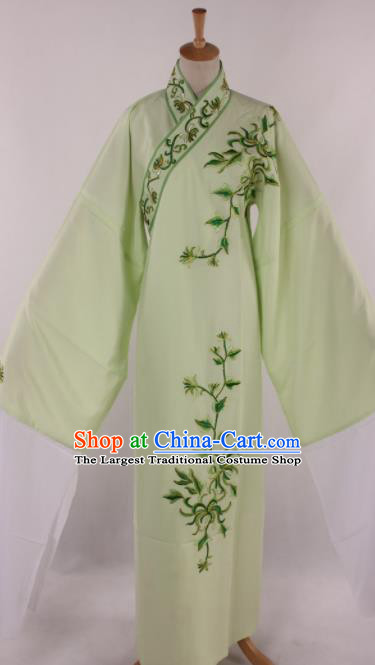 Traditional Chinese Shaoxing Opera Niche Embroidered Chrysanthemum Green Robe Ancient Scholar Nobility Childe Costume for Men