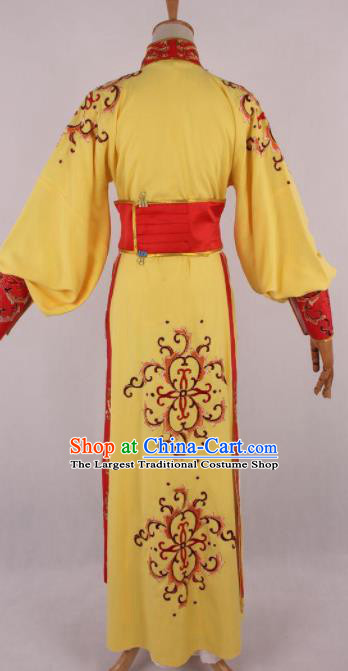Chinese Traditional Beijing Opera Actress Yellow Dress Ancient Peking Opera Female Warrior Costume for Women