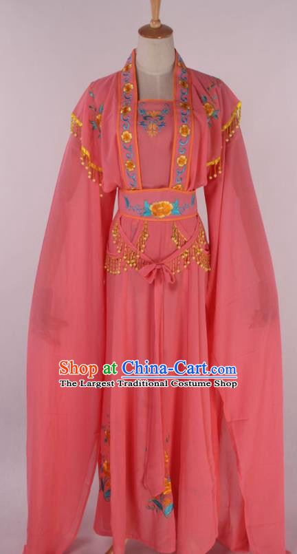 Chinese Beijing Opera Court Maid Watermelon Red Dress Ancient Traditional Peking Opera Diva Costume for Women