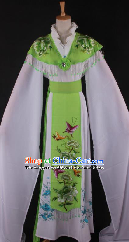 Professional Chinese Beijing Opera Princess Green Dress Ancient Traditional Peking Opera Diva Costume for Women