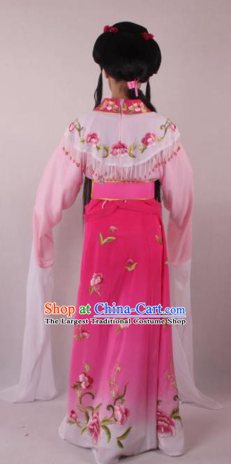 Professional Chinese Beijing Opera Actress Rosy Dress Ancient Traditional Peking Opera Costume for Women