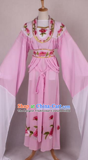 Professional Chinese Beijing Opera Nobility Lady Pink Dress Ancient Traditional Peking Opera Costume for Women