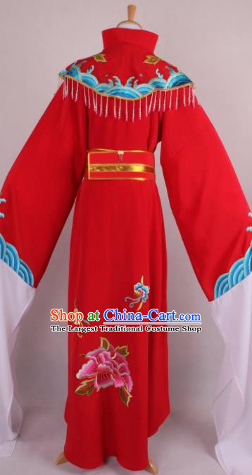 Professional Chinese Beijing Opera Diva Queen Red Dress Ancient Traditional Peking Opera Costume for Women