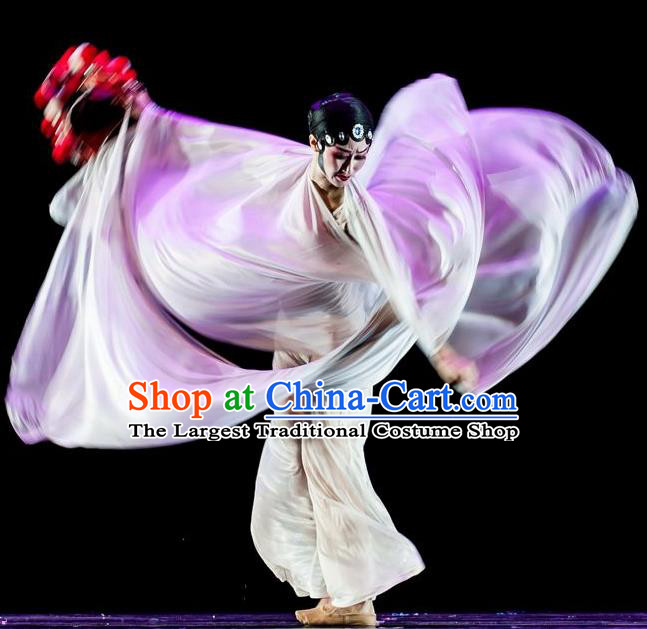 Traditional Chinese Classical Dance Ban Sheng Meng Costume Beijing Opera Dance White Dress for Women