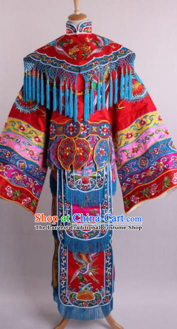 Professional Chinese Beijing Opera Diva Imperial Consort Red Dress Ancient Traditional Peking Opera Costume for Women
