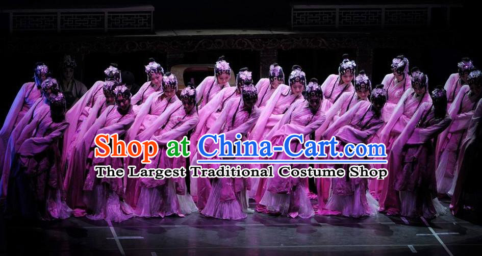 Traditional Chinese Classical Dance Fen Mo Costume Beijing Opera Beautiful Dance Pink Dress for Women