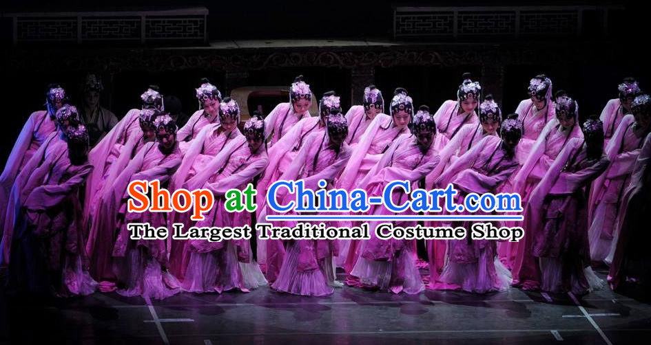 Traditional Chinese Classical Dance Fen Mo Costume Beijing Opera Beautiful Dance Pink Dress for Women