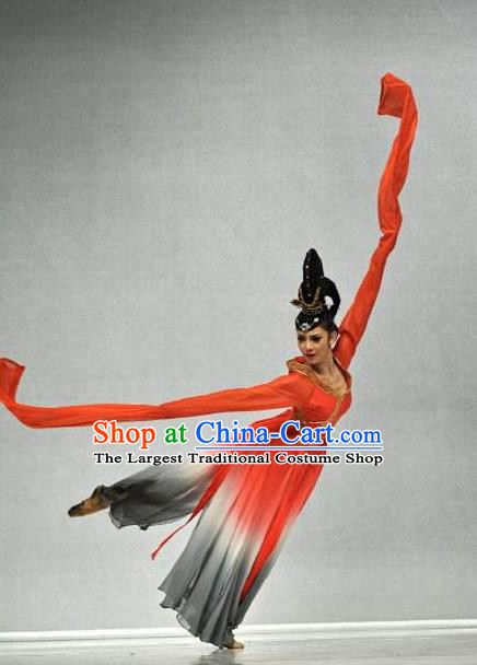 Traditional Chinese Classical Dance Luo Shen Costume Water Sleeve Stage Show Beautiful Dance Dress for Women