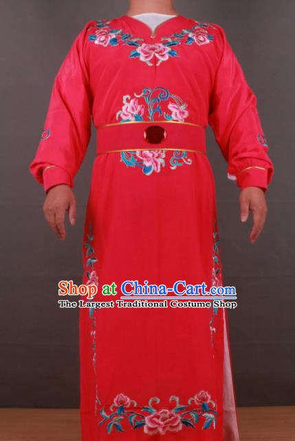 Chinese Shaoxing Opera Niche Jia Baoyu Rosy Robe Traditional Ancient Gifted Scholar Childe Costume for Men