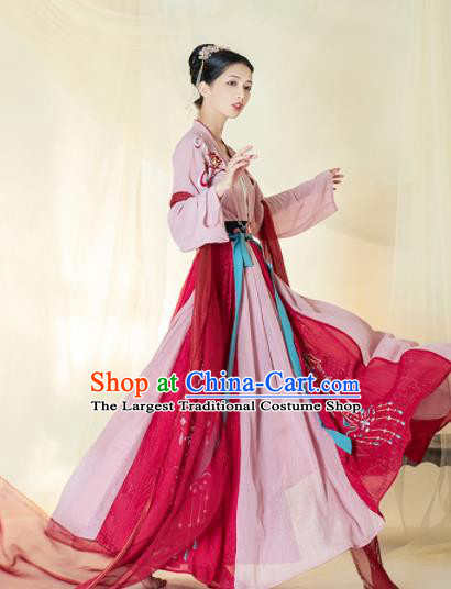 Chinese Ancient Drama Court Lady Hanfu Dress Traditional Tang Dynasty Palace Princess Replica Costumes for Women