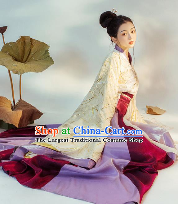 Chinese Ancient Court Princess Hanfu Dress Traditional Jin Dynasty Imperial Concubine Replica Costumes for Women