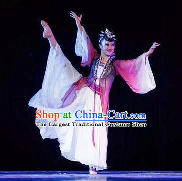 Traditional Chinese Classical Dance Ballet Ru Meng Ling Costume Stage Show Beautiful Dance Dress for Women