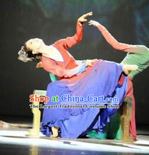 Traditional Chinese Classical Dance Competition Sheng Sheng Man Costume Stage Show Beautiful Dance Dress for Women