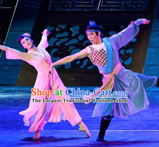 Traditional Chinese Classical Dance Competition Costume Stage Show Si Hai Meng Xun Beautiful Dance Dress for Women