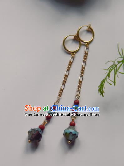 Chinese Ancient Princess Ear Accessories Traditional Hanfu Earrings for Women