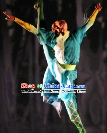 Traditional Chinese Classical Dance Costume Bamboo Dream Solo Dance Clothing for Men