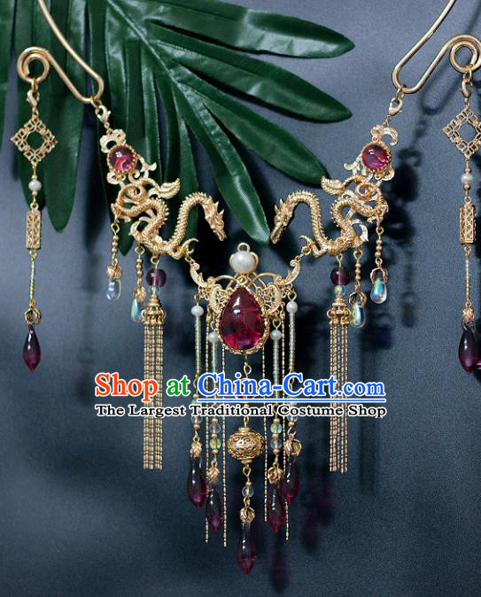 Chinese Ancient Princess Jewelry Accessories Hanfu Tassel Necklace for Women