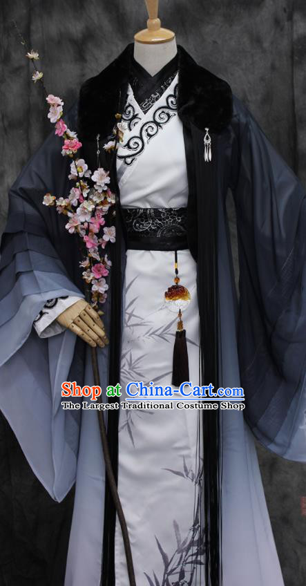 Traditional Chinese Cosplay Swordsman Costume Ancient Royal Highness Hanfu Clothing for Men