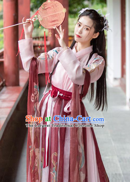 Traditional Chinese Tang Dynasty Historical Costume Ancient Court Princess Hanfu Dress for Women