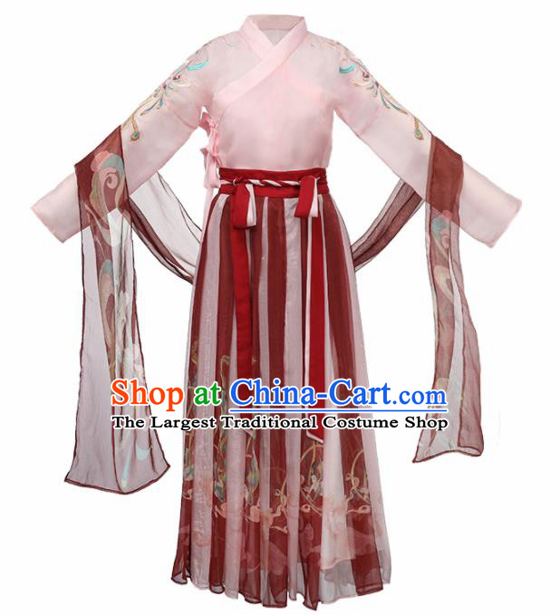 Traditional Chinese Tang Dynasty Historical Costume Ancient Court Princess Hanfu Dress for Women