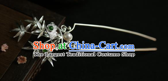 Chinese Ancient Tang Dynasty Queen Bamboo Leaf Hairpins Traditional Hanfu Hair Accessories for Women