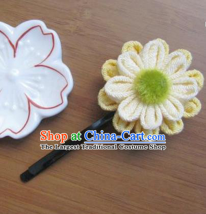 Japanese Geisha Courtesan Sunflower Little Hairpins Traditional Yamato Kimono Hair Accessories for Women