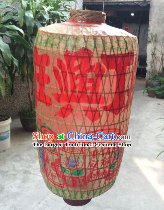 Chinese Traditional New Year Hanging Lantern Handmade Bamboo Weaving Palace Lanterns