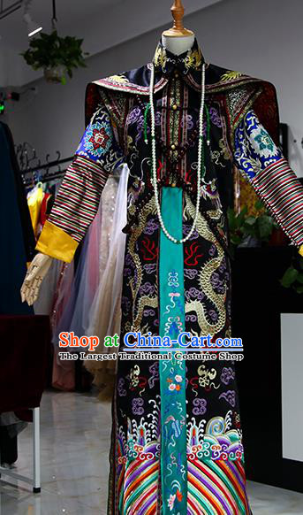 Chinese Ancient Drama Palace Queen Costumes Traditional Qing Dynasty Empress Dress for Women