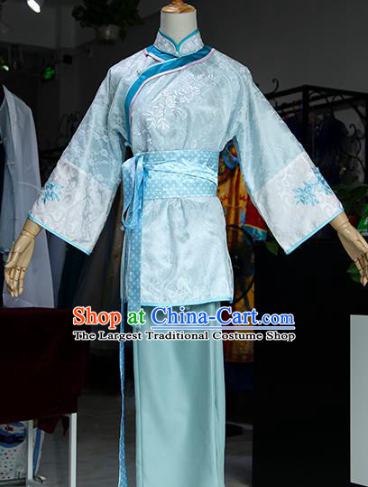 Chinese Ancient Drama Maidservants Costumes Traditional Qing Dynasty Dress for Women