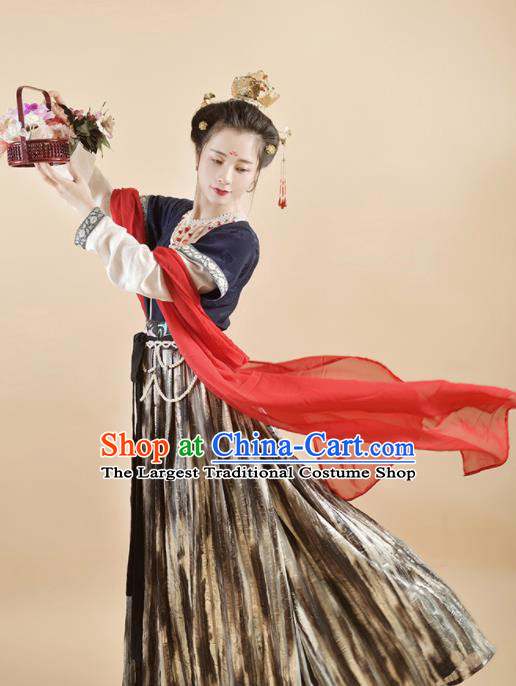 Chinese Traditional Tang Dynasty Palace Princess Replica Costumes Ancient Apsaras Flying Hanfu Dress for Women