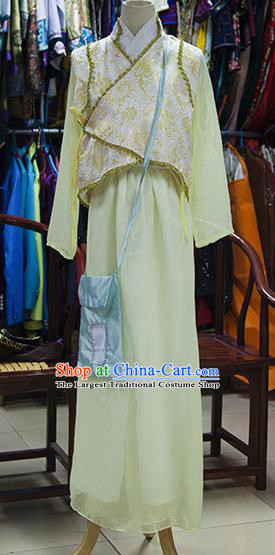 Chinese Ancient Drama Young Lady Costumes Traditional Ming Dynasty Swordswoman Dress for Women
