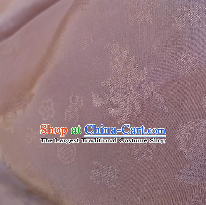 Traditional Chinese Royal Pattern Design Light Pink Brocade Silk Fabric Asian Satin Material