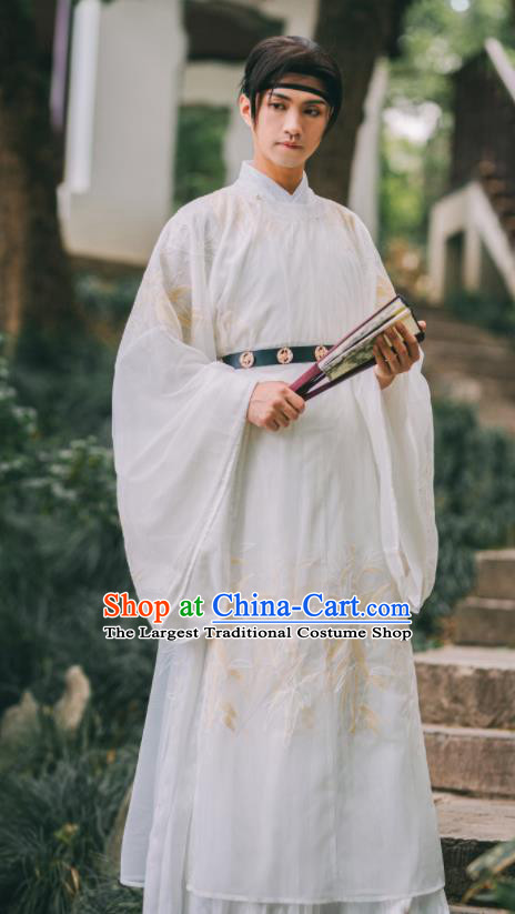 Traditional Chinese Ming Dynasty Prince Hanfu Clothing Ancient Swordsman Replica Costumes for Men