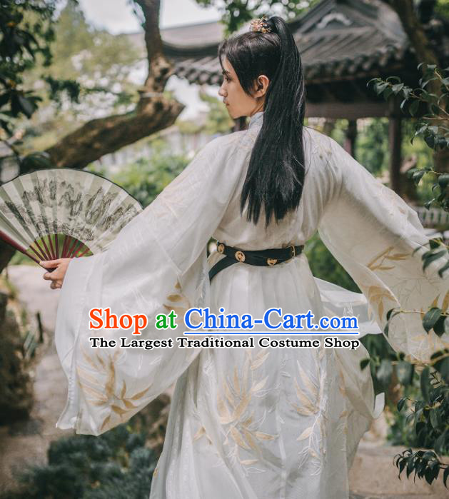 Traditional Chinese Ming Dynasty Prince Hanfu Clothing Ancient Swordsman Replica Costumes for Men
