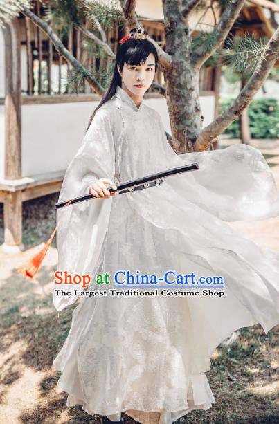 Traditional Chinese Ming Dynasty Childe Hanfu Clothing Ancient Prince Swordsman Replica Costumes for Men