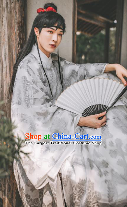 Traditional Chinese Ming Dynasty Childe Hanfu Clothing Ancient Prince Swordsman Replica Costumes for Men
