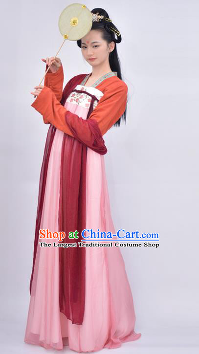 Chinese Traditional Tang Dynasty Court Princess Replica Costumes Ancient Palace Lady Hanfu Dress for Women