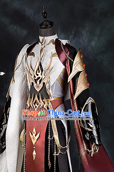 Chinese Ancient Drama Cosplay General Armor Knight Clothing Traditional Hanfu Swordsman Costume for Men