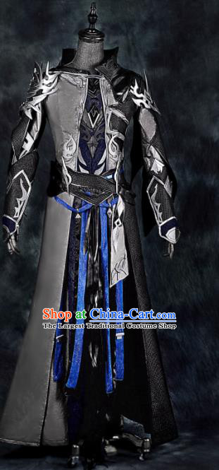 Chinese Ancient Drama Cosplay General Armor Clothing Traditional Hanfu Swordsman Costume for Men