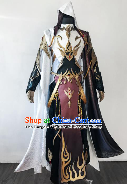 Chinese Ancient Drama Cosplay Knight Clothing Young General Armor Traditional Hanfu Swordsman Costume for Men