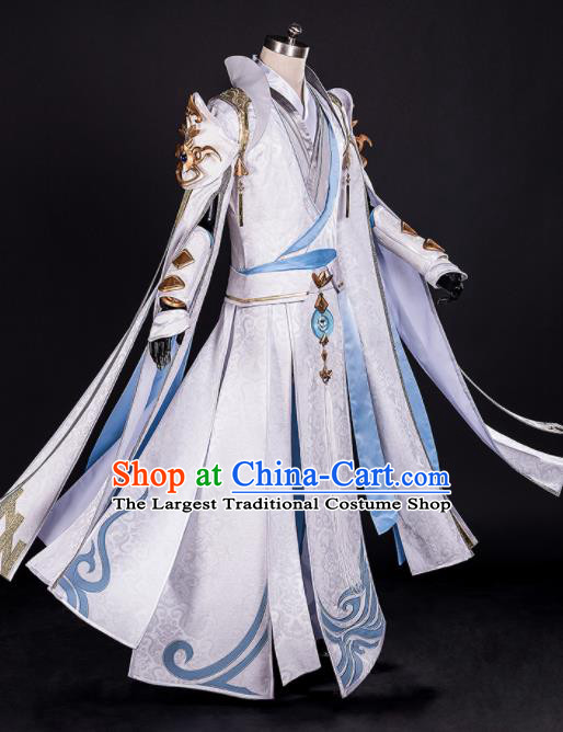Chinese Ancient Drama Cosplay Royal Highness Young General Knight Clothing Traditional Hanfu Swordsman Costume for Men