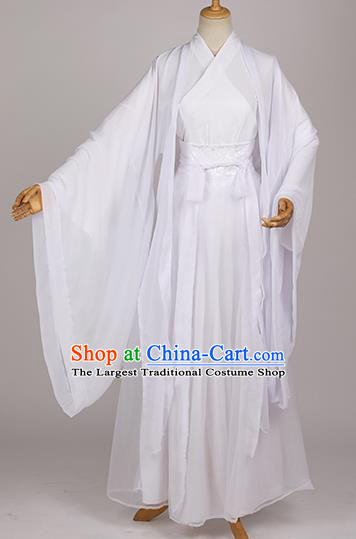 Chinese Ancient Cosplay Peri White Dress Traditional Hanfu Song Dynasty Princess Costume for Women