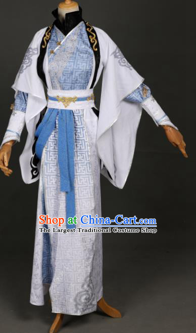 Chinese Ancient Drama Cosplay Young Knight Clothing Traditional Hanfu Swordsman Costume for Men